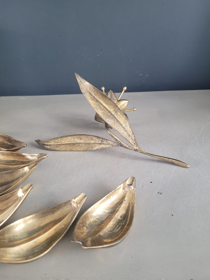 Cendrier-bougeoir fleur en laiton massif - Ref 334