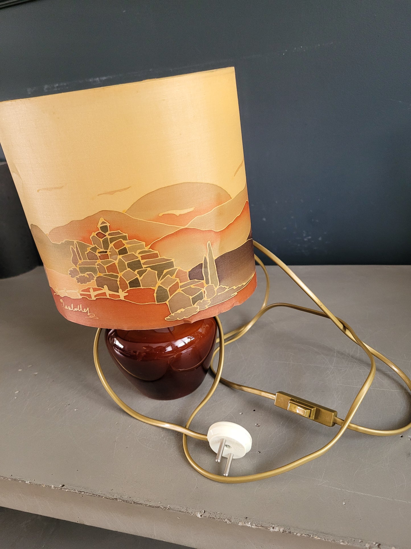 Lampe de table céramique et soie - Ref 500