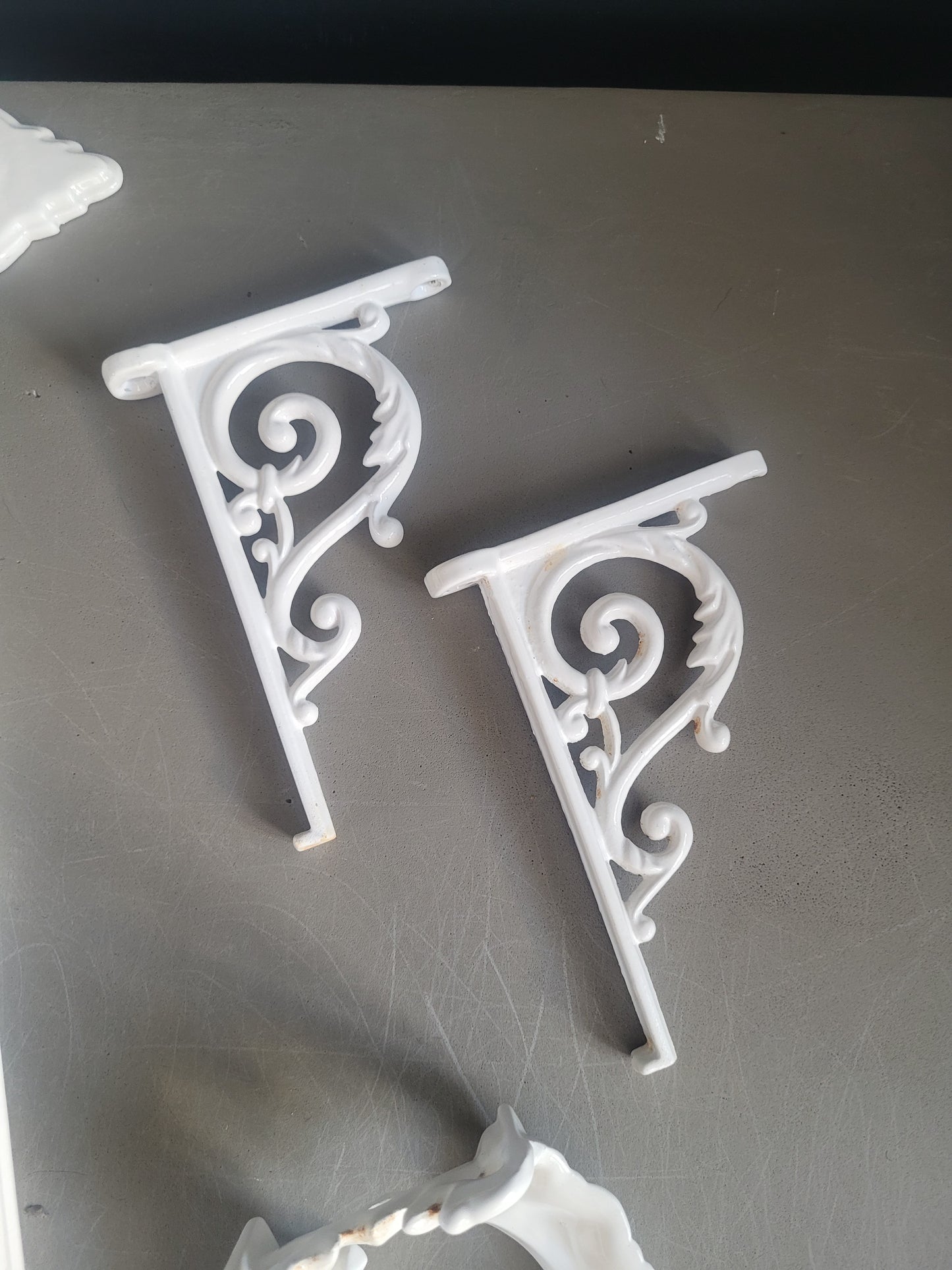 Ensemble de salle de bain en fonte émaillée blanc - Ref 701