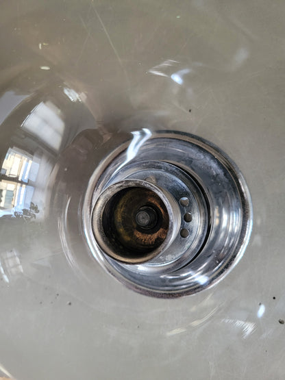 Photophore d'extérieur en verre fumé et chrome - Bougeoir - Ref 816