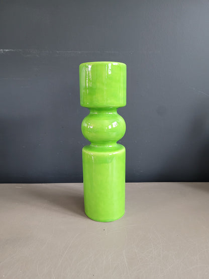 Vase vintage vert pomme en céramique - Ref 270