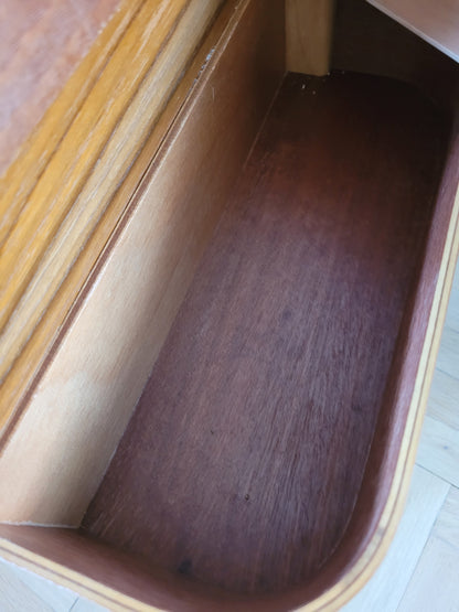 Travailleuse vintage en bois à tiroirs - Boîte à couture- Ref 509