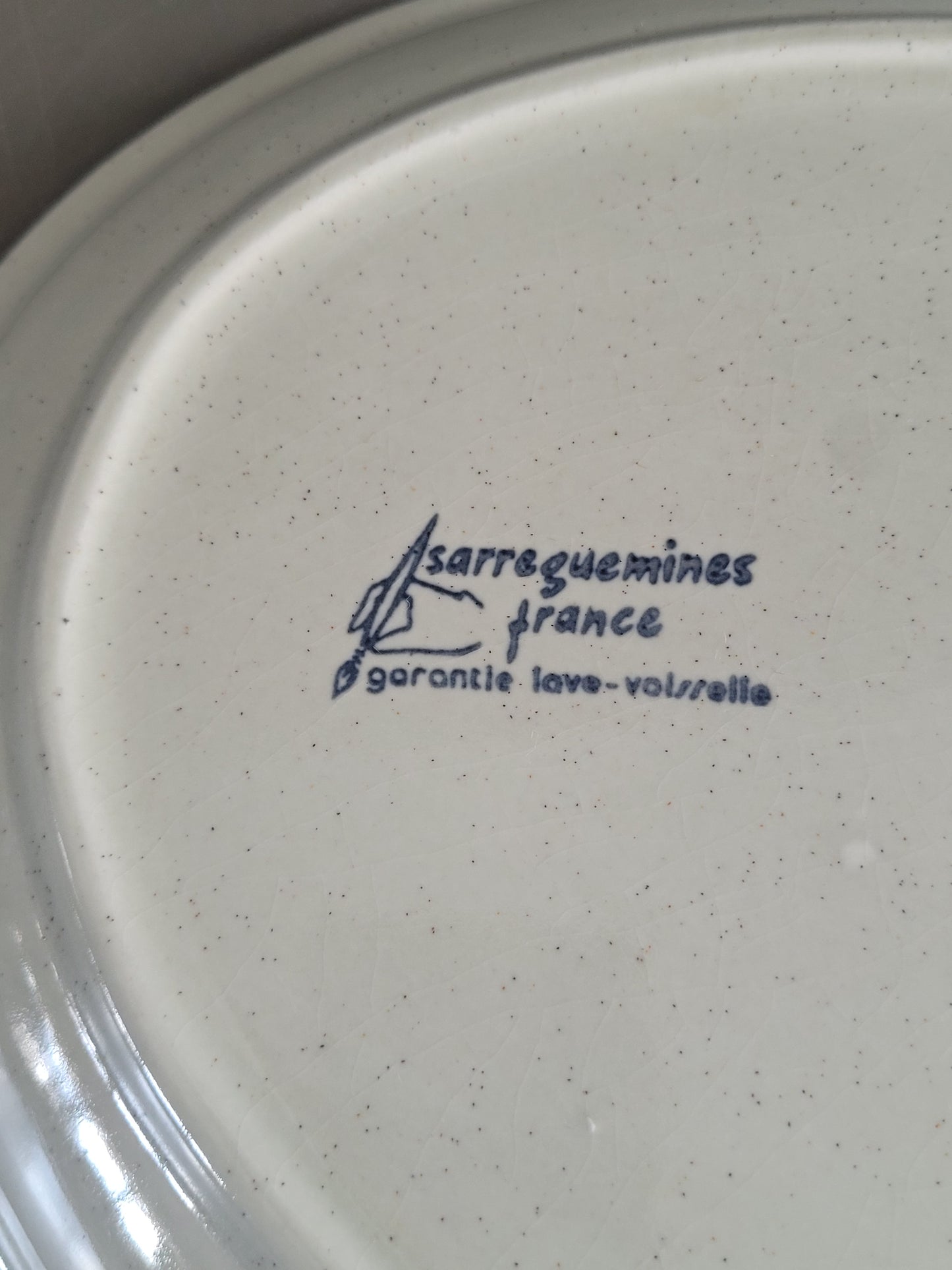Plat de service en céramique motif chardons Sarreguemines - Ref 1027