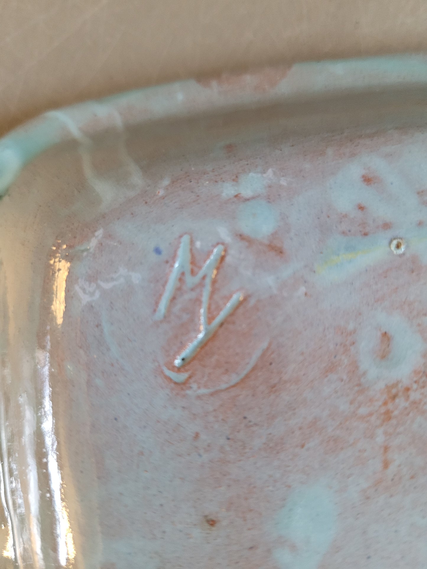 Vide-poche ancien en céramique signé MY - Ref 163