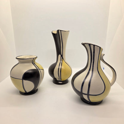 Trio de vases Bay Keramik motif Florenz - 1957 - Ref 1410