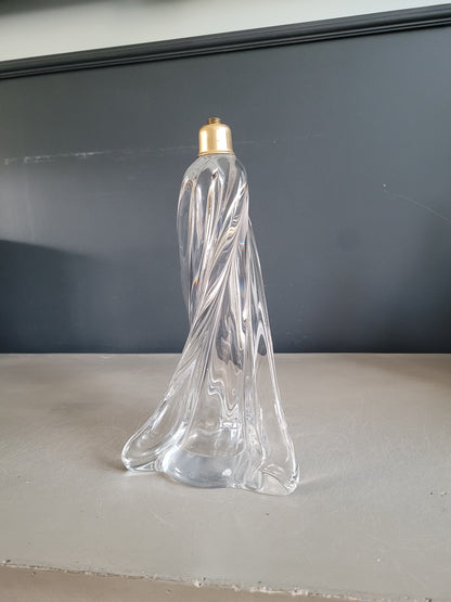 Pied de lampe ancien en cristal- Ref 301