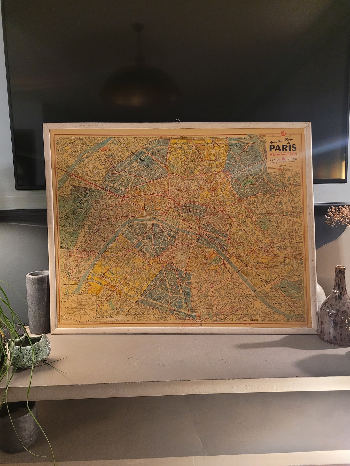 Plan de Paris mural de 1974 - Cartes Taride - Ref 626