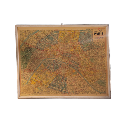 Plan de Paris mural de 1974 - Cartes Taride - Ref 626