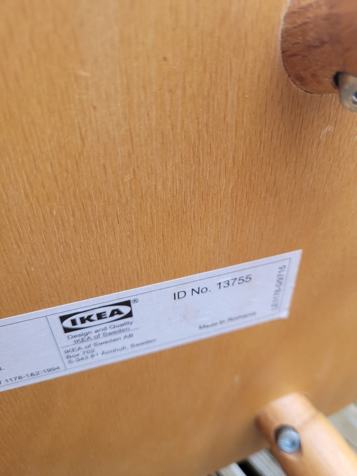 Chaise haute bébé Ikea Gulliver en hêtre cintré- Ref 348