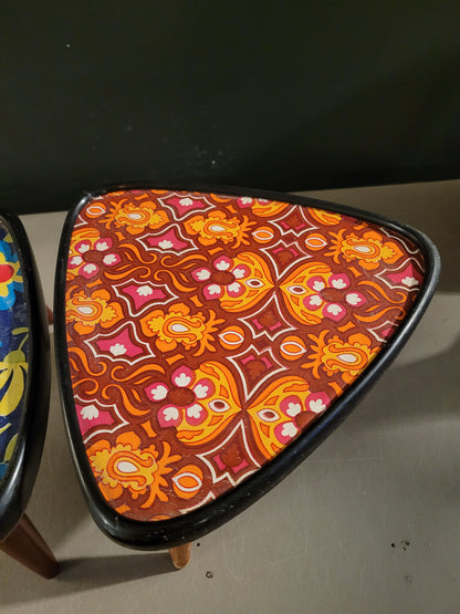 Paire de porte-plantes vintages  à motifs - Ref 574