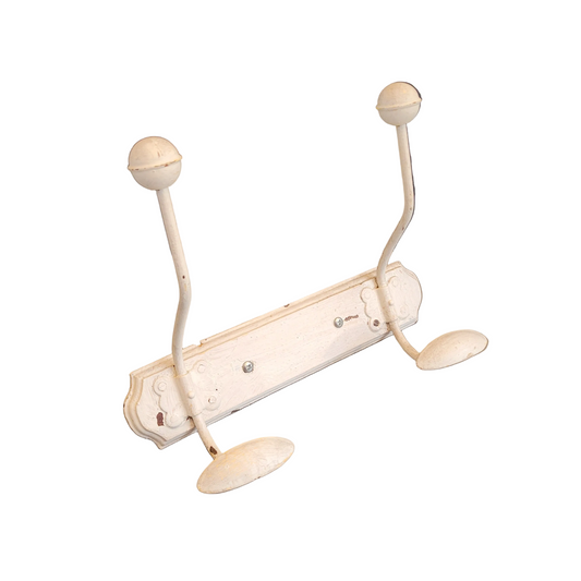 Porte-manteaux mural ancien 2 patères- Ref 716