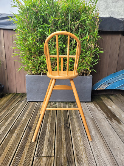 Chaise haute bébé Ikea Gulliver en hêtre cintré- Ref 348