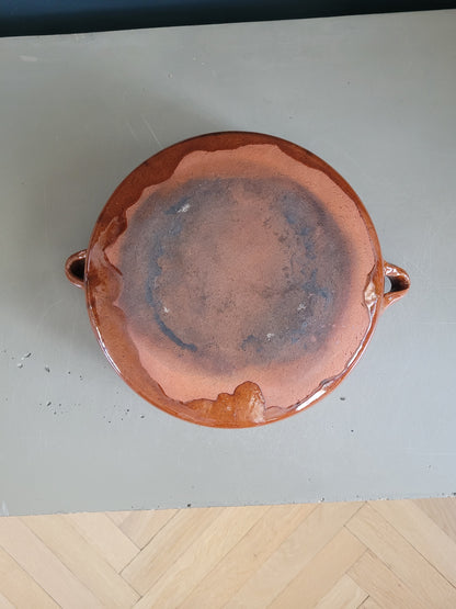 Plat à hauts bords en grès - Ref 525