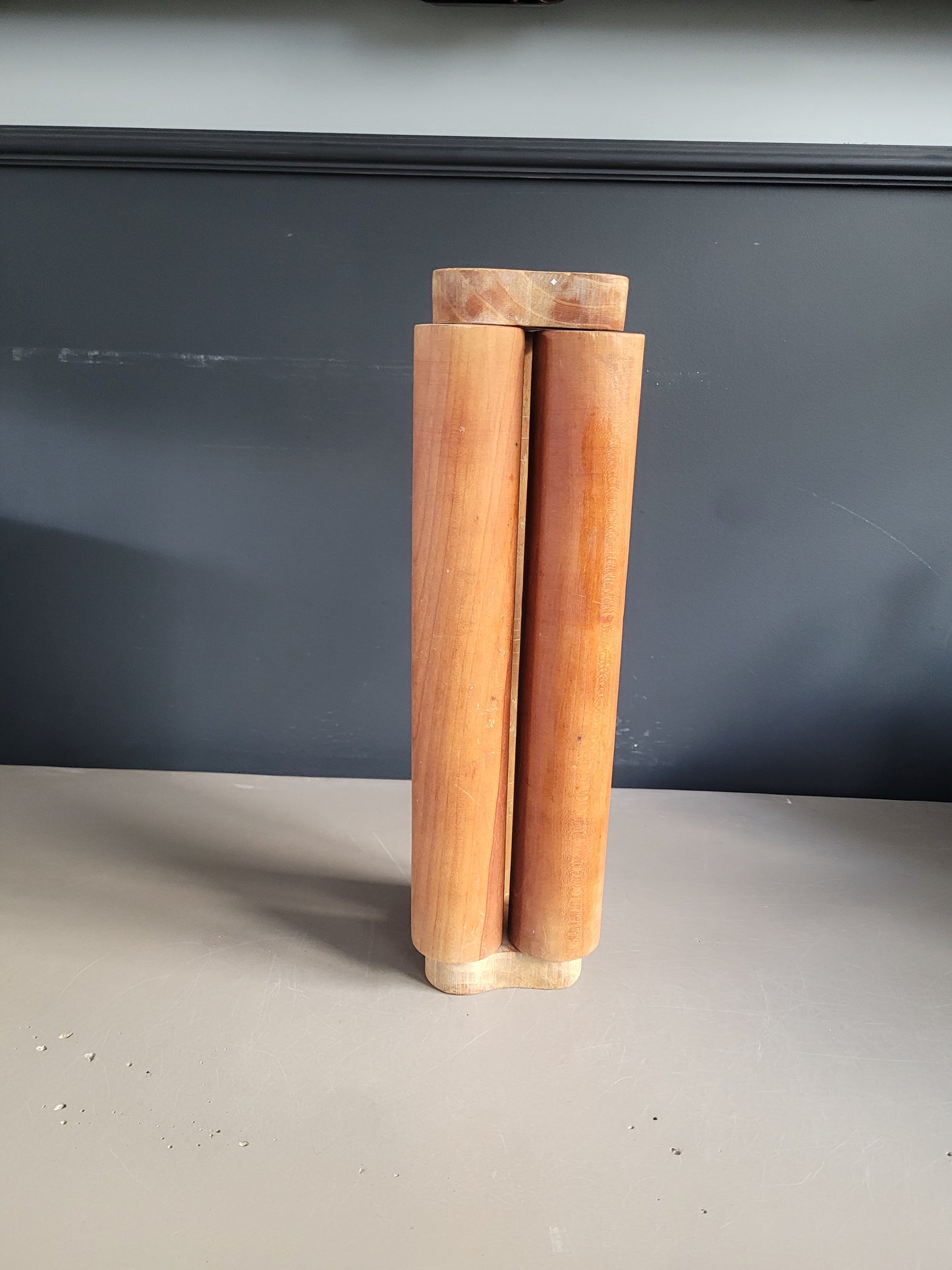 Double rouleau à patisserie ancien - Laminoir - Ref 40