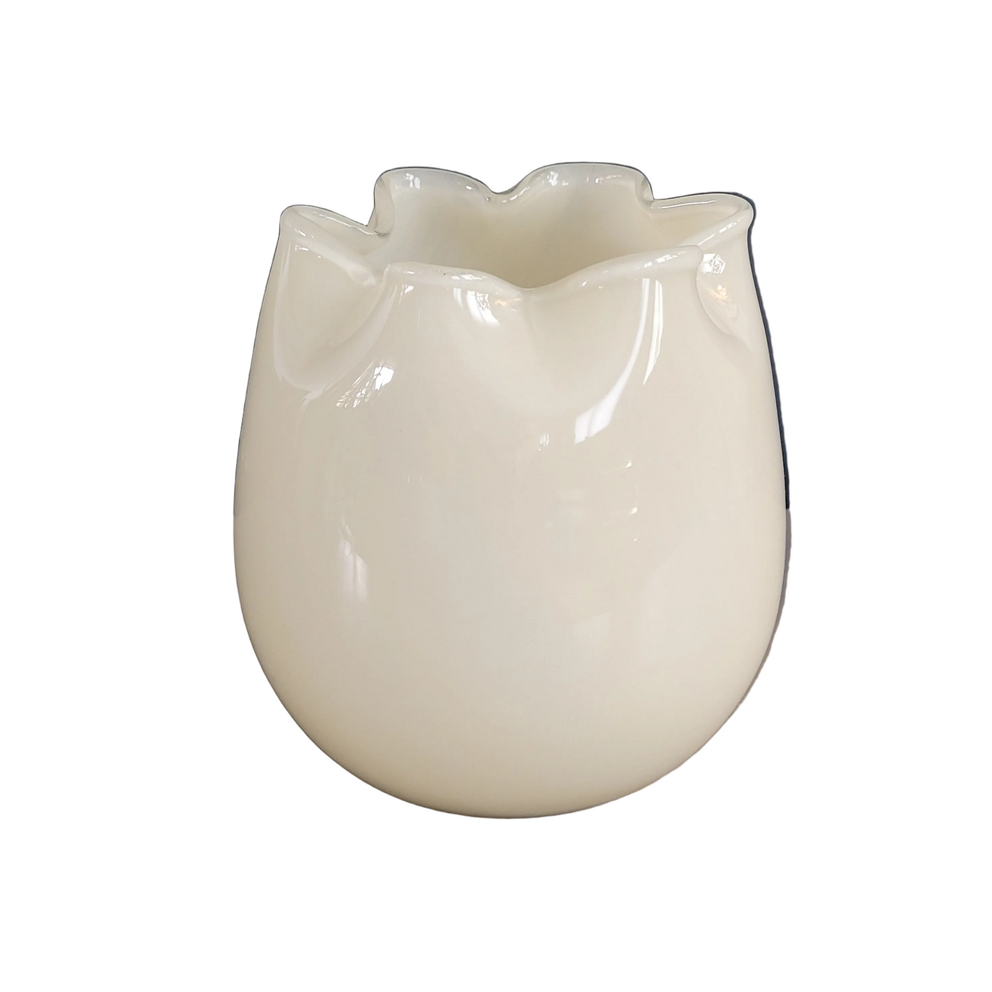 Vase en verre soufflé modelé - Ref 989