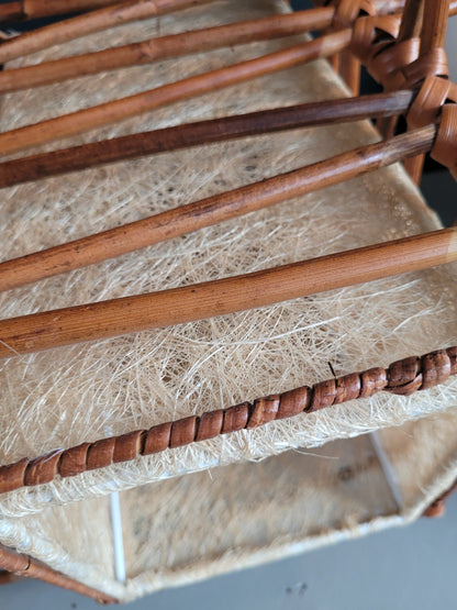 Paire de suspensions vintages en bambou - Ref 378