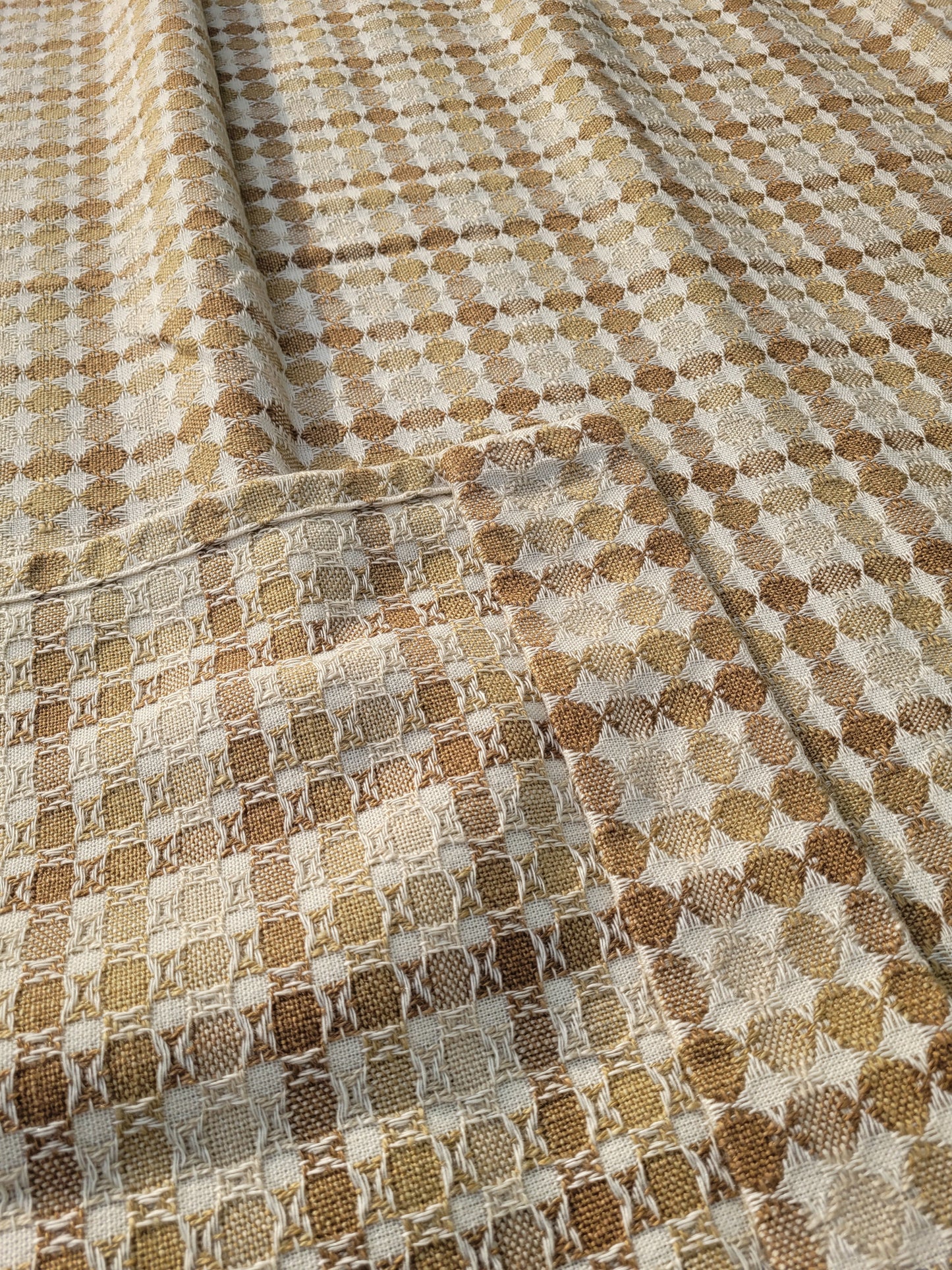 Paire de rideaux vintages en coton tissé- Ref 821